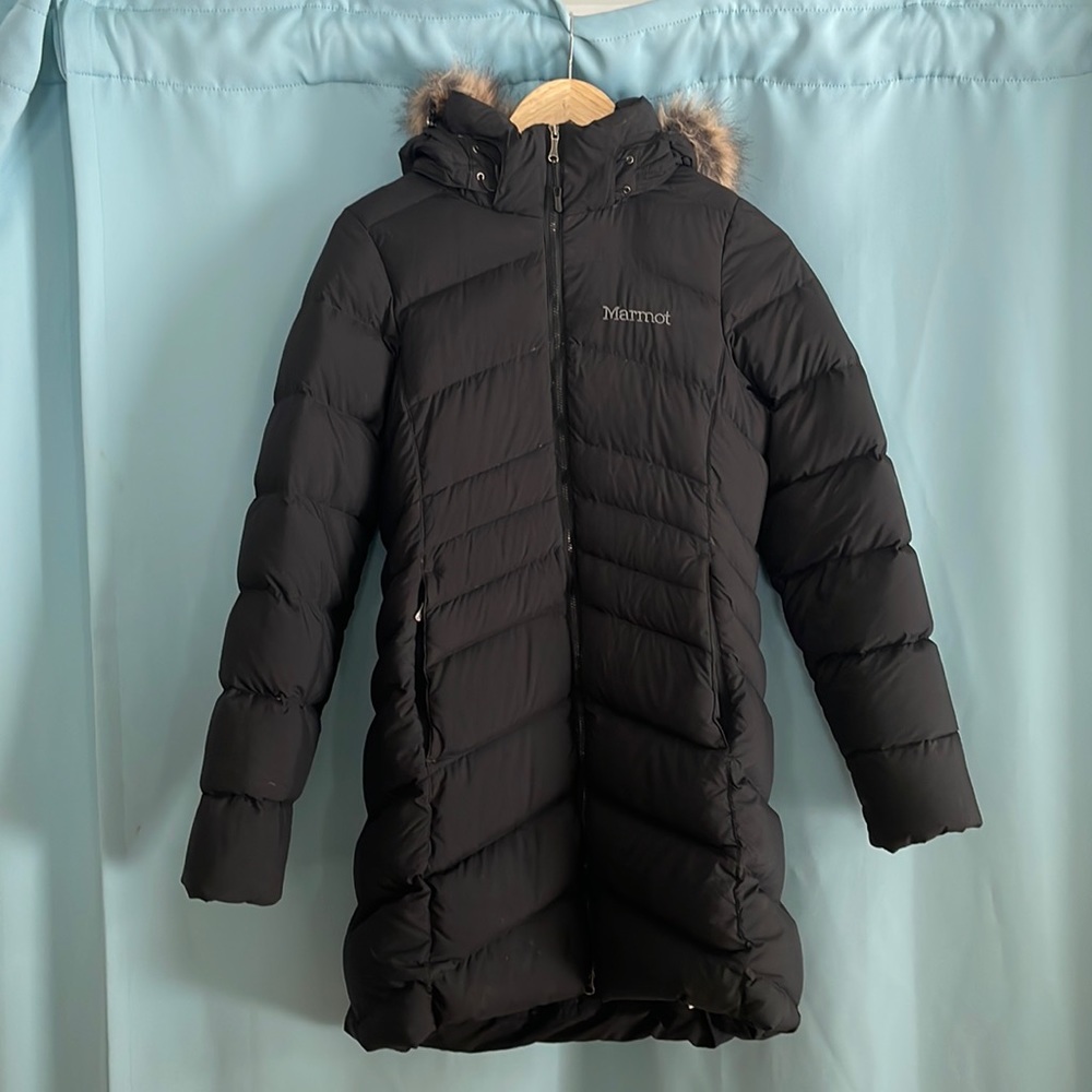 Marmot Montreal down coat with removable hood